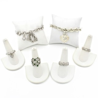 Judith Ripka Sterling CZ Diopside Pearl Sz 7 8 Rings Bracelets Lot of 6 #S4489 5