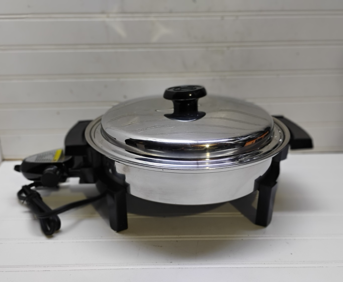 Lifetime Cookware Stainless Electric Skillet Liquid Core Frying Pan ...