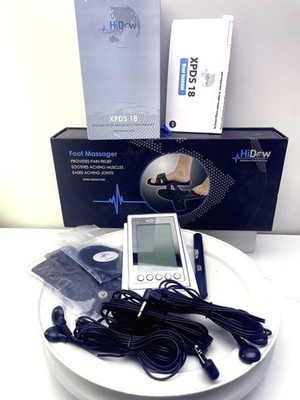 HiDow XPDS 18 TENS EMS Muscle Stimulator & Foot Massager Bundle New in Box