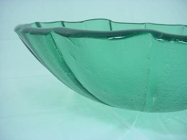 Decolav 1090-GR 17 英寸绿色针轮非钢化玻璃梳妆容器水槽碗 — 第 3/4 张图片