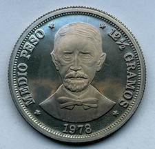 DOMINICAN REPUBLIC PROOF MEDIO PESO 1978