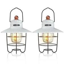 EverBrite 2PCS LED Dual Camping Lantern 550LM 3 Light Modes Rechargeable Lantern