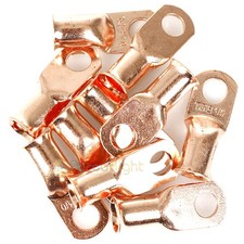 DS18 1/0 Gauge Copper Ring Terminals Lug Wire Connector Pack of 10 CCL1/0 10X