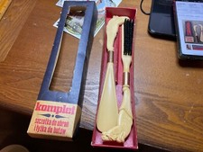 Vintage KOMPLET Horse Head Brush  Shoe Horn Set.  POLISH