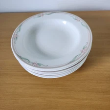 Rego Royale Serena 6 Rim Soup Bowls 7 3/8" Restaurant Ware Thailand