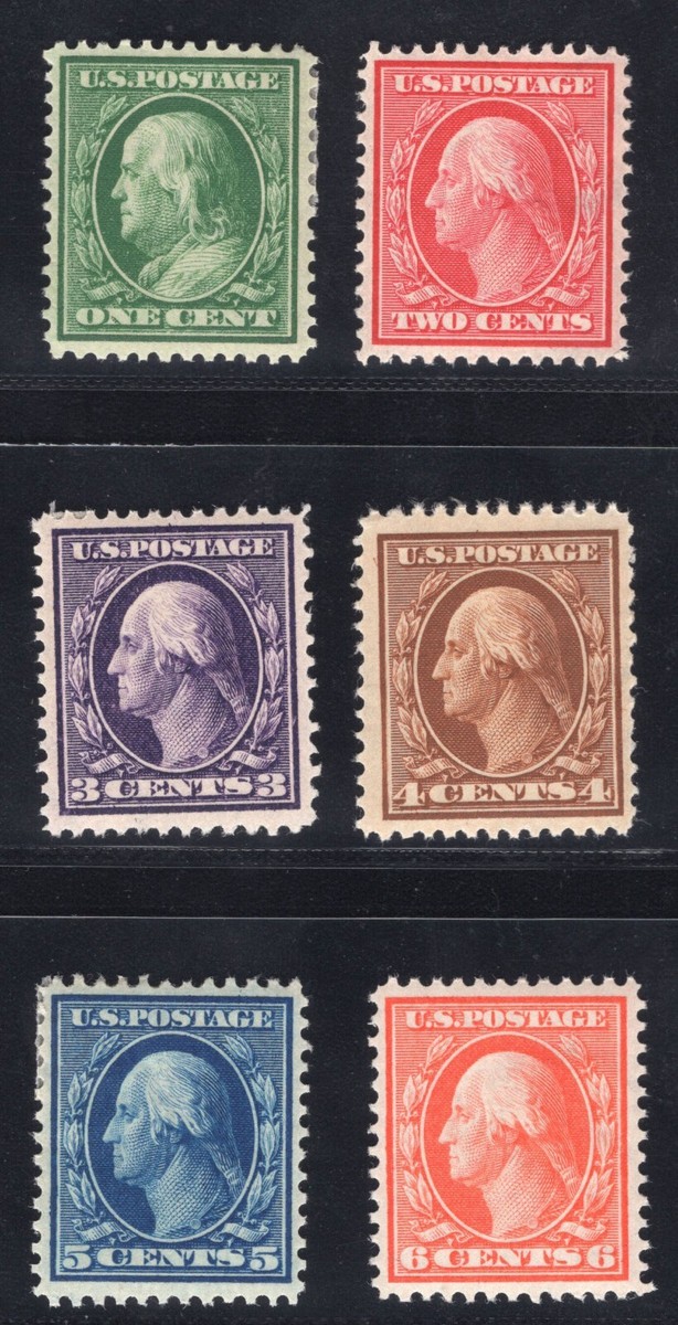 MOMEN: US STAMPS #331-336 MINT OG H VF LOT #78336 | eBay