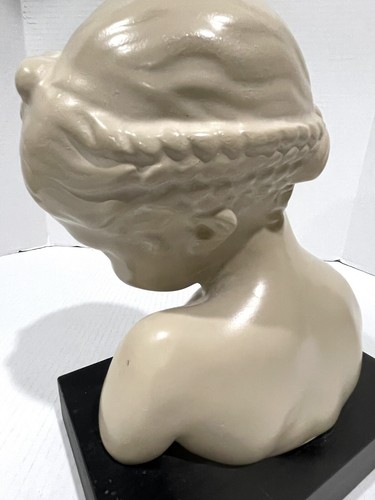 Antiguo busto de cerámica con cabeza de niña francesa de Demur certificado por Jean Antoine Houdon - Imagen 6 de 19