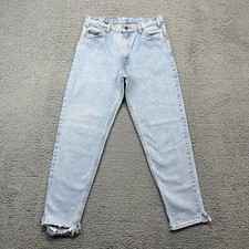 VTG Levi's 550 Jeans Mens 32x32 Cut Frayed Walked-On Hem 90s Orange Tab Tapered