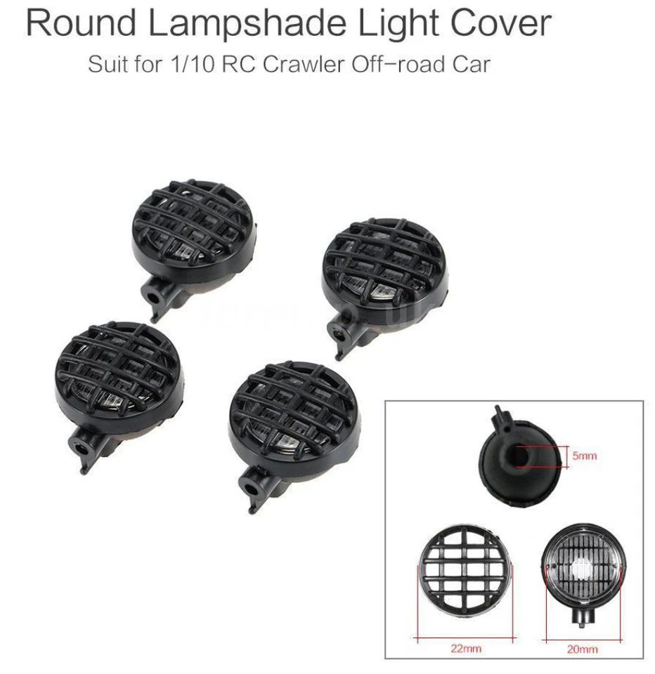 Rc Car 4 Led Light Buckets Mounts For Tamiya - Image 4 of 4