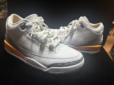 シューズ(男性用) Nike Air Jordan 3 RETRO Nike Men's Air Jordan 3 Retro Shoes - Night Stadium / Orange