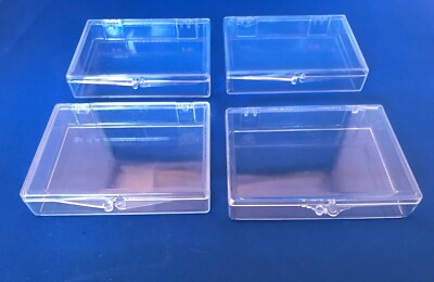 (4) BCW Hinged Trading Card Cases Holds Up To 35 Standard Cards New