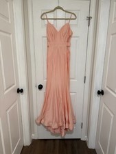 Light Pink/Peach Formal Dress May Queen Couture Size 8