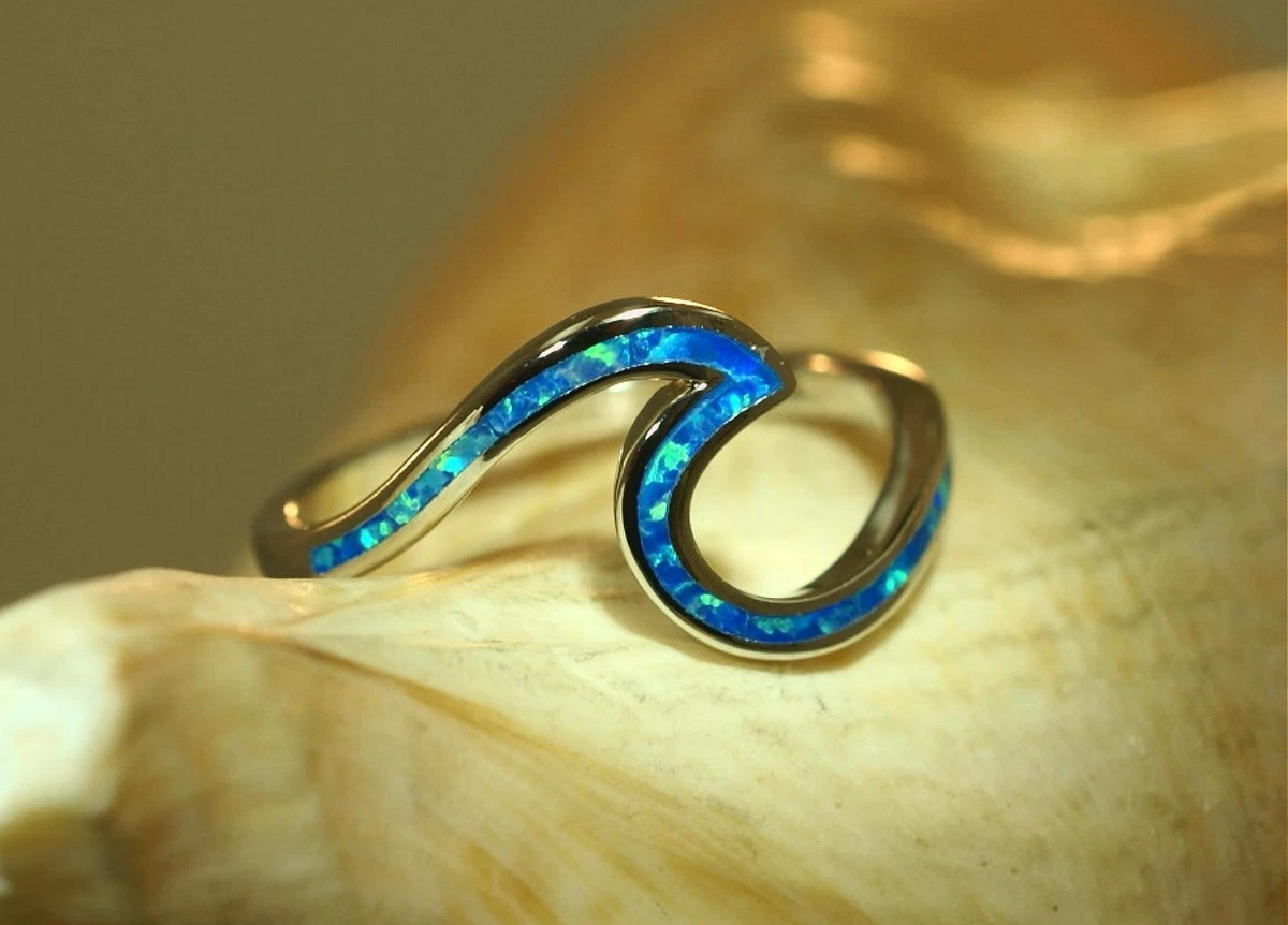 Wave shop ring ebay