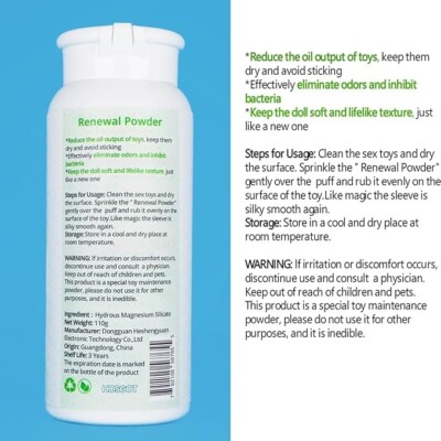 Renewal Powder for Silicone Sex Toys/Dolls - Prevent Stickiness from  forming | eBay