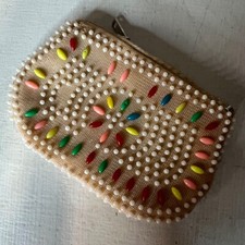 Vintage Antique Southwest Beaded Wallet Coin Purse Southwestern Western Boho