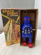 Space Robot Key Wound Motor Reproduction Tin Toy MS 403 Walking