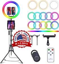 Anillo de luz para selfies con soporte para tr pode ajustable para tel fono 13"