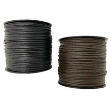 Super Strong Leather Grained Lace Spool - Black - Brown - 100 Yards x 3/32"