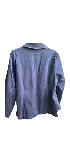 ModCloth Legendary Lifestyle Navy 3/4 Blazer Size 1X Plus Size Embroidered Trim - Picture 2 of 13