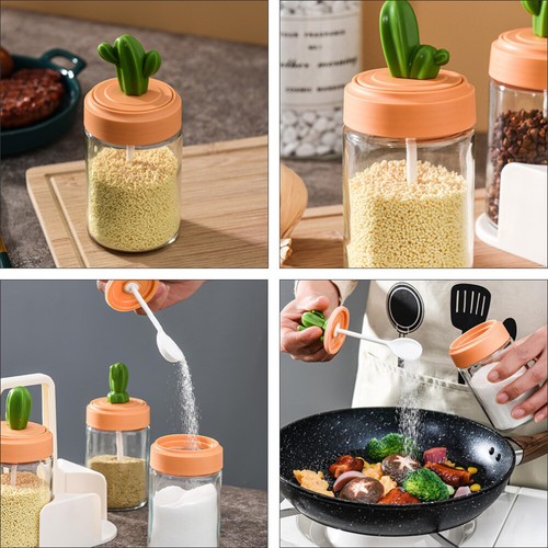 Pot Dassaisonnement Récipient À Sauce Avec en ligne Couvercle Conteneur De Condiments