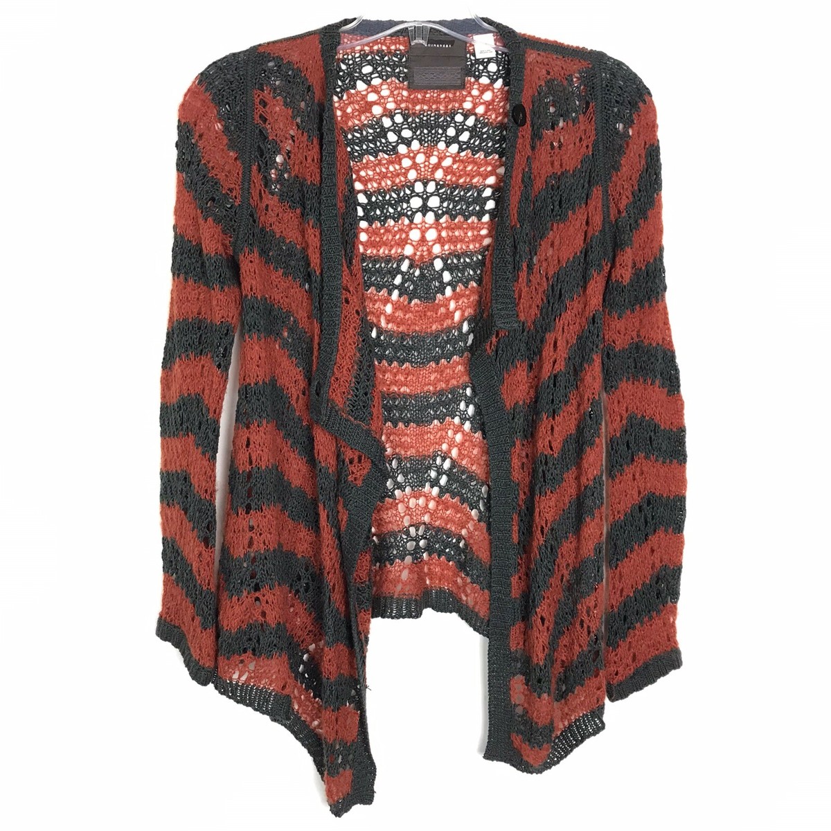 ANTHROPOLOGIE Guinevere Womens Loose Stripes Cardigan Sweater