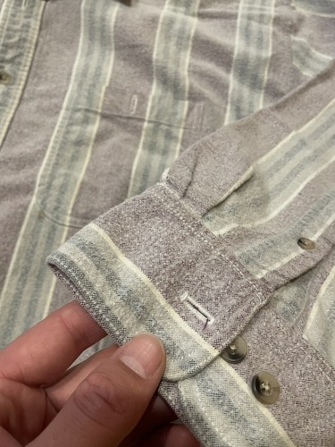 Vintage 90s Striped Button Up Shirt Light Purple Men’s XL/2xl Fit Casual - Picture 3 of 4