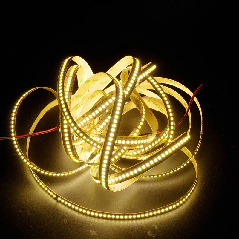 striscia led 1200led smd 2835 bobina 5m strip alta luminosità ip20 12v 240 led/m - Immagine 2 di 4