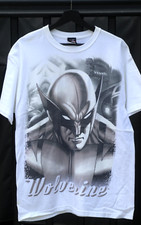 Vintage Y2k Wolverine T Shirt Size Large White Mad Engine Marvel L X Men Hugh