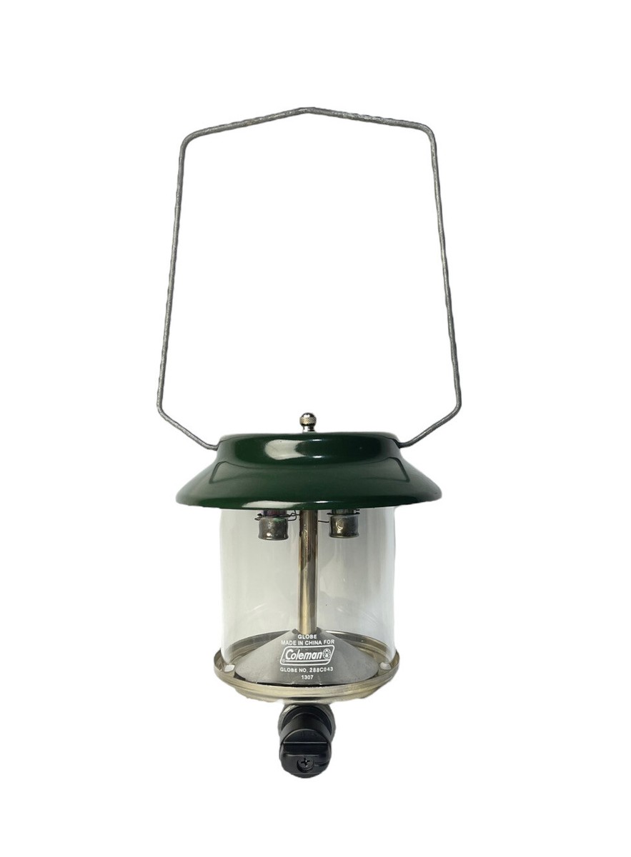 Vintage 90's Coleman 1307 Glass Globe Lantern 7.5”x6” NO PROPANE