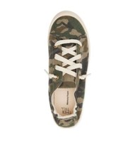 NWT Time Tru Womens ScrunchBack Camo Slip On Sneakers Memory Foam Shoes Sz 6.5