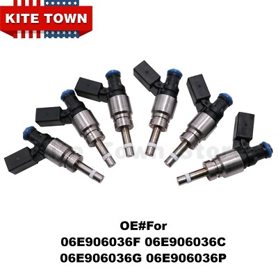 6x Fuel Injectors For Audi 2005-2012 A4 A5 A6 Quattro Q5 S4 V6 06E906036F
