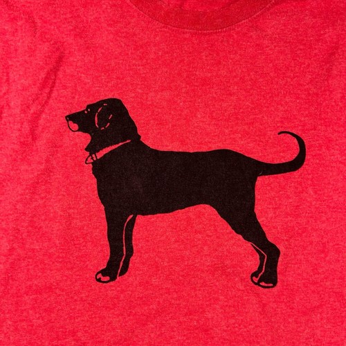 The Black Dog Shirt Mens Large Red Cotton Crew Neck Long Sleeves Pullover Tee * - Picture 2 of 11