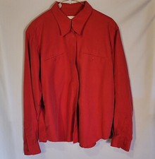 Vintage 90s Dress, Red Shirt Blouse, Christopher Banks brand, Size XL