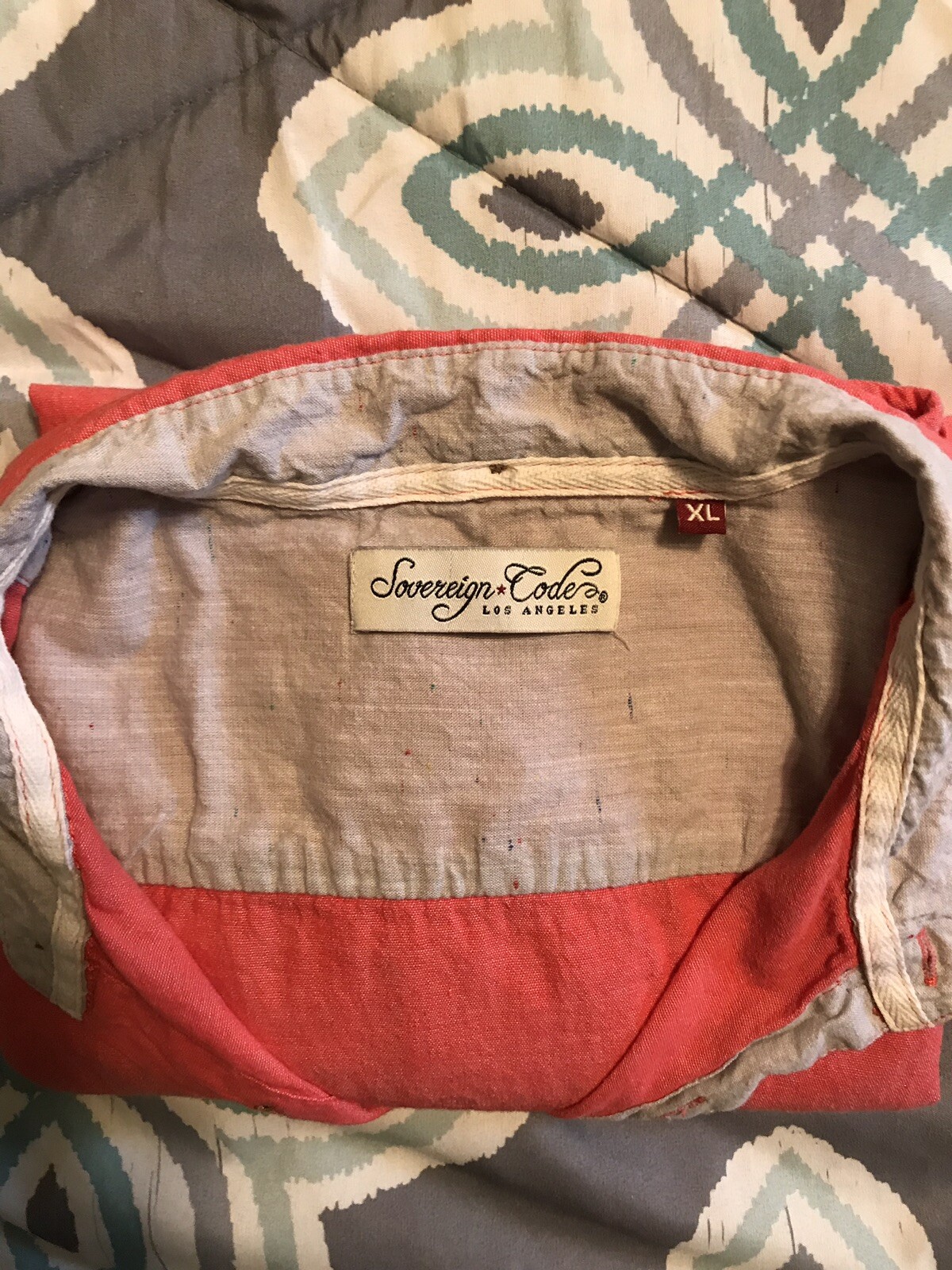 Sovereign Code Orange Buttoned Down  Short Sleeve… - image 5