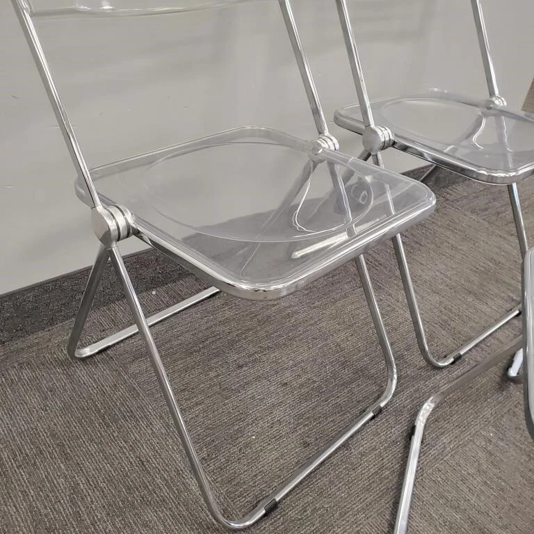 Anonima Castelli Mid Century Italian Lucite Folding Chair 29”T - Image 3 of 4