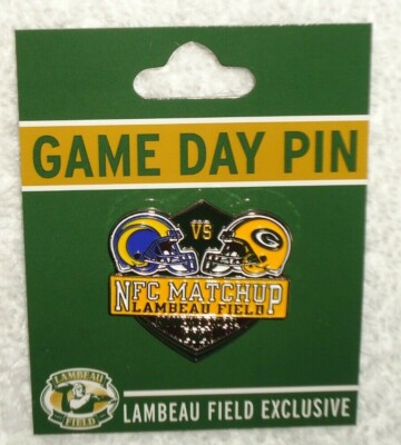 GREEN BAY PACKERS / LA RAMS DATED NOVEMBER 28, 2021 GAME DAY PIN NEW IN PACKAGE