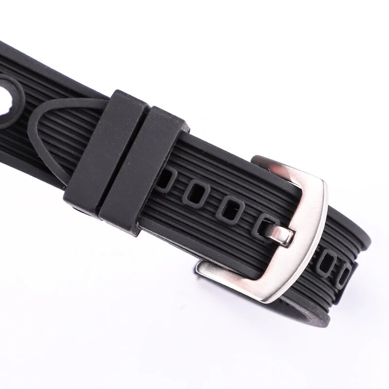 22mm Black/Blue Rubber Silicone Strap Watchband Sport Wrist Watch + Tools eBay