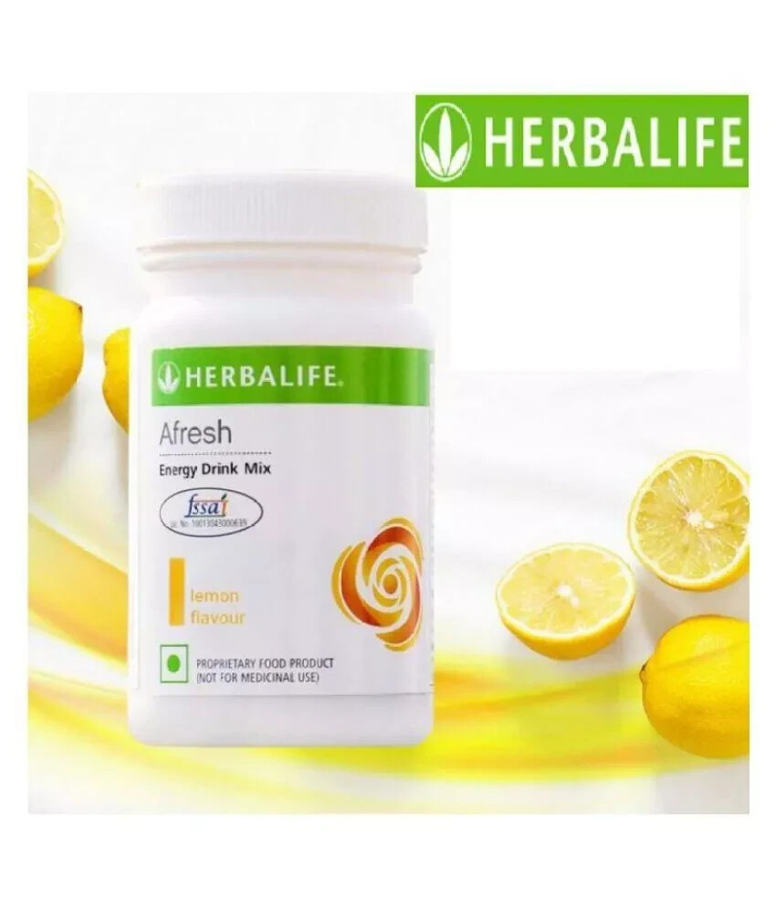 Herbal Afresh LEMON Energy Drink Mix Herbal Tea Concentrate 1.7 Oz EXP 2026