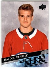 2020-21 Upper Deck Young Guns Hayden Verbeek Rookie #714 Montreal Canadiens