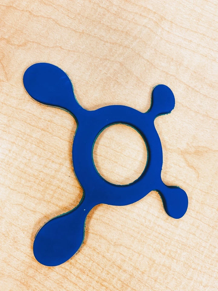 Cortador de galletas o fondant Orange Theory Fitness frecuencia cardíaca punto de salpicadura, Play Doh Foto 4 de 4