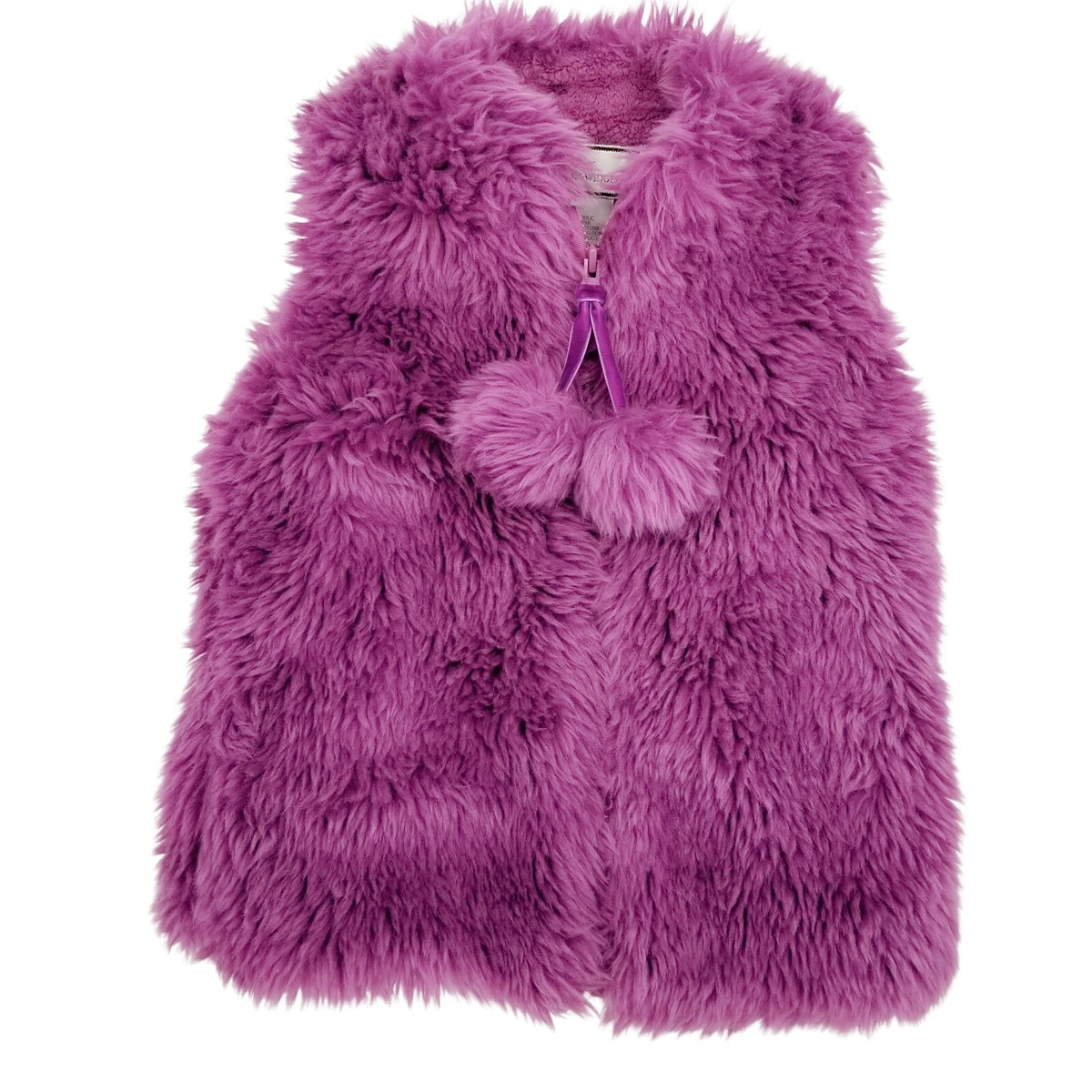 American Widgeon Girls Purple Sleeveless Full Zip Faux Fur Vest Jacket Size  6/6X | eBay