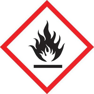 Accuform Lzh601ev5 Label, Flame, 1X1 In, Poly, 500 Roll