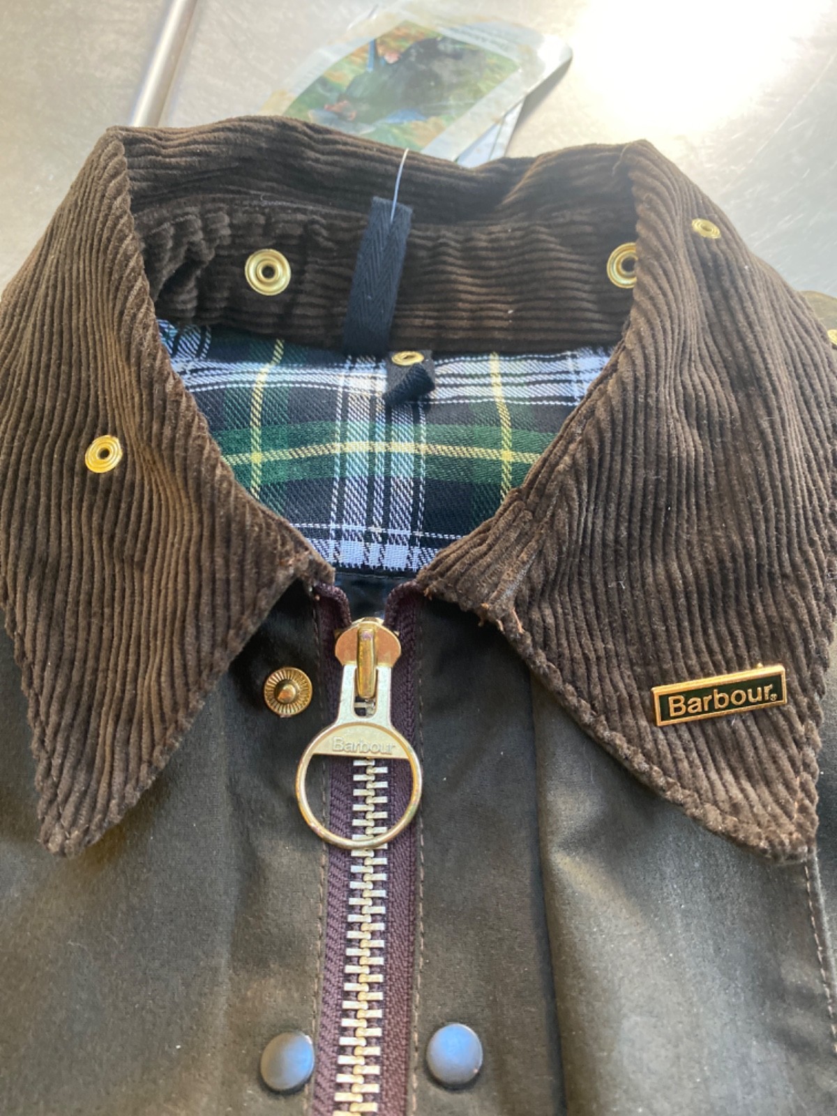 Barbour 1994 Vintage A50 Moorland C42 mens XL 50in brown waxed shooting jacket image 8