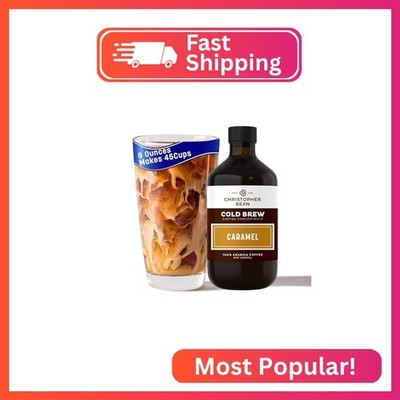 Christopher Bean Hand Crafted Caramel Flavored Coffee - Unsweetened Cold Brew &