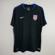 Nike USA National Team Olympics 2016 Black Blue Training Jersey Mens XL