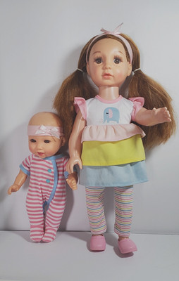 Sweet Sisters Talking Dolls Little Darlings Big Sister 18 In Little Sis 12 In