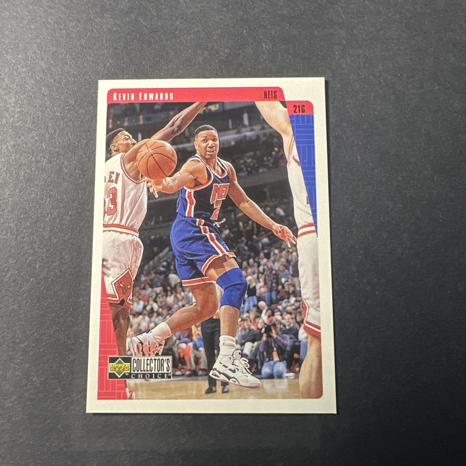 1997 Collector's Choice Kevin Edwards #85 New Jersey Nets Basketball Card