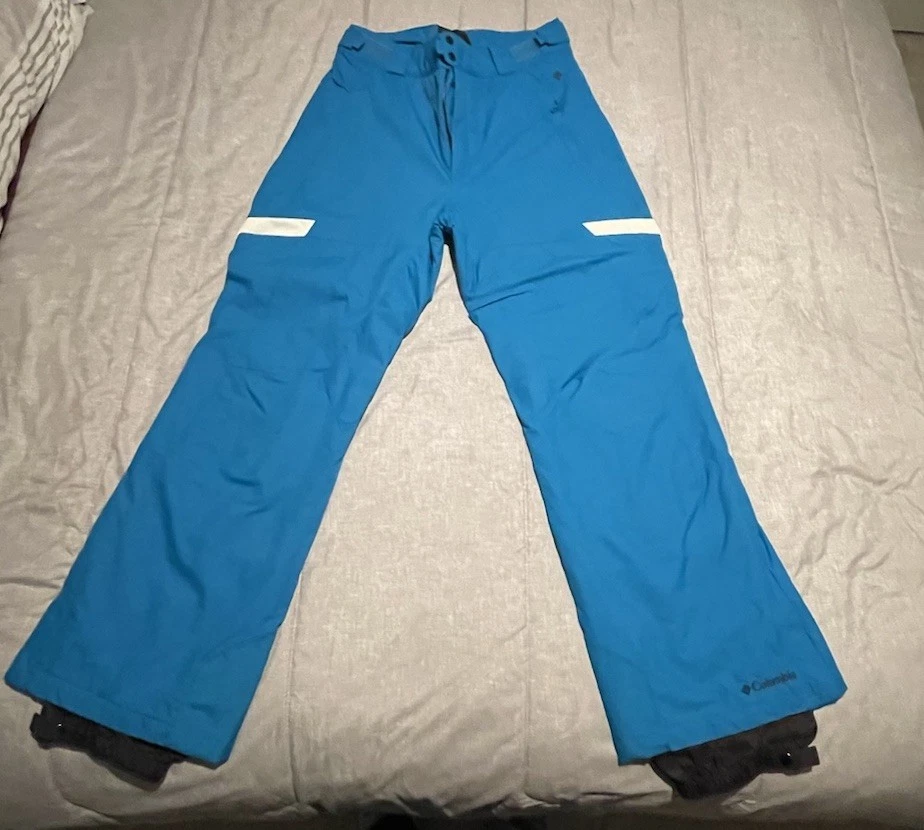 Columbia Men’s Omni-Tech Ski Pants - Sky Blue - Size L - Waterproof Insulated