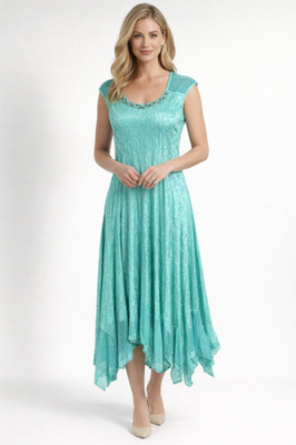 Komarov Cocktail Dress XL Sleeveless Crinkle Satin Flowy Fairy Whimsical |  eBay