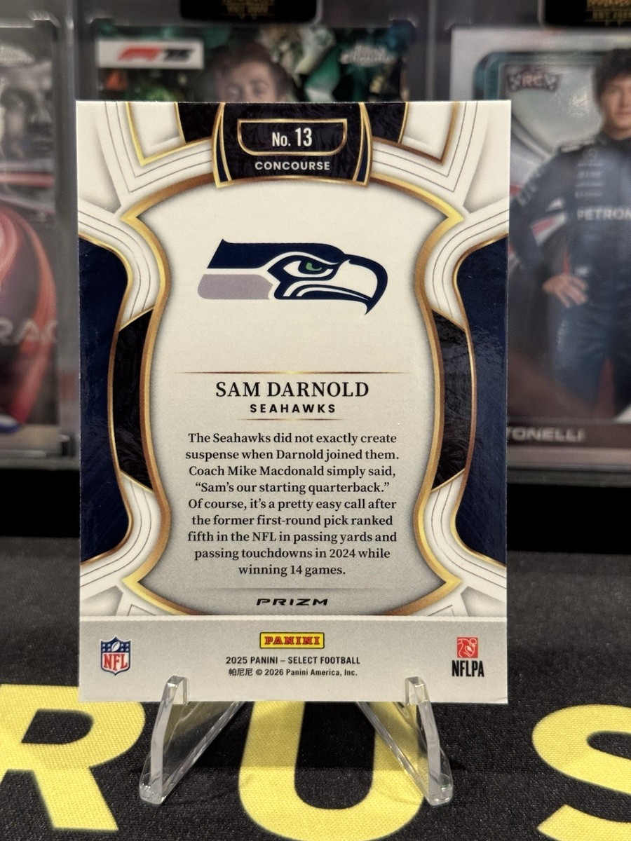 Panini Select 2025 - Sam Darnold Pink Prizm Shock Concourse Level
